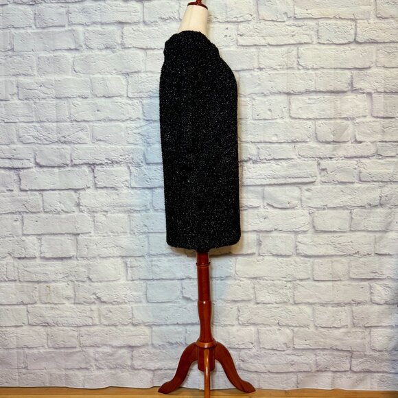 Front Row Shop Sparkling Black Sweater Dress - Picture 3 of 6